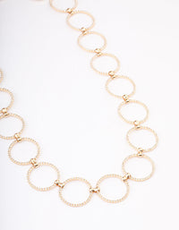 Gold Large Diamante Circle Belt - link has visual effect only