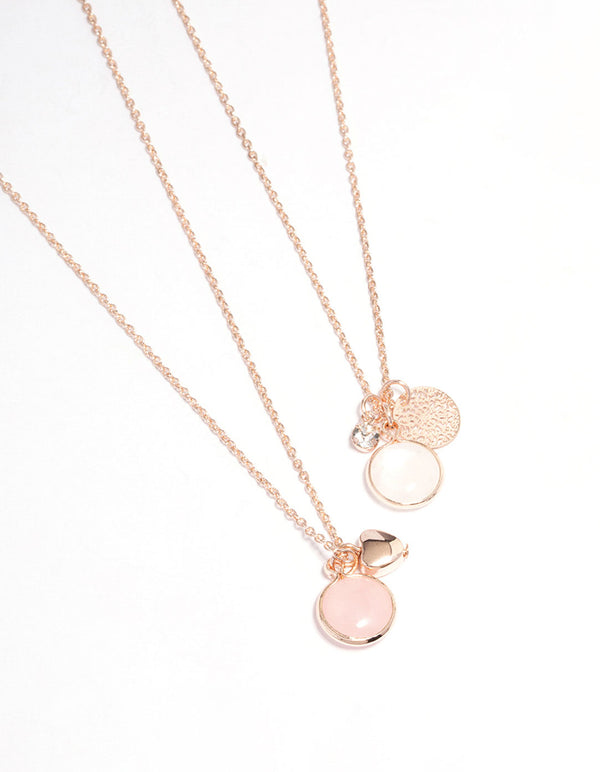 Rose Gold Mixed Jingle Necklace Pack