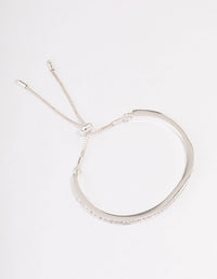 Silver Diamante Toggle Bracelet - link has visual effect only
