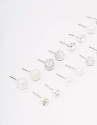 Silver Pearl Jelly Earring 8-Pack - link has visual effect only
