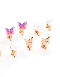 Gold Ombre Star Clip On Earring 8-Pack - link has visual effect only