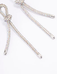 Diamante Knotted Loop Rope Stud Earrings - link has visual effect only