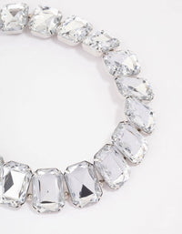 Rhodium Chunky Diamante Statement Necklace - link has visual effect only