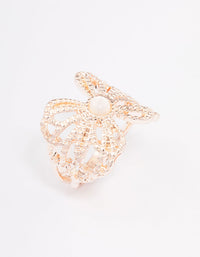 Rose Gold Butterfly Band Ring - link has visual effect only