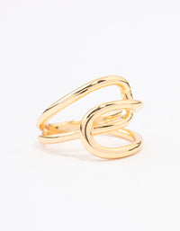 Gold Plated Interlocked Ring - link has visual effect only