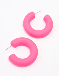 Pink Small Hoop Earrings - link has visual effect only