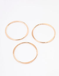 Gold Smooth Organic Bangle 3-Pack - link has visual effect only