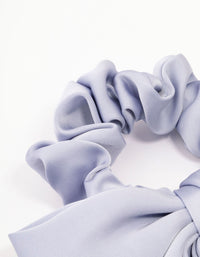 Blue Satin Bow Hair Scrunchie - link has visual effect only