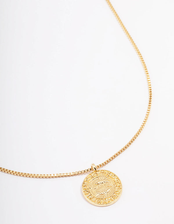 Gold Plated Pisces Star Sign Pendant Necklace - Lovisa