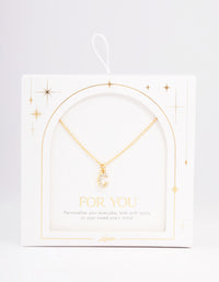 Letter C Gold Plated Initial Pendant Necklace - link has visual effect only