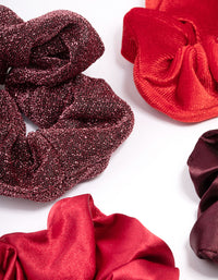 Red Christmas Hair Scrunchie Gift 4-Pack - link has visual effect only
