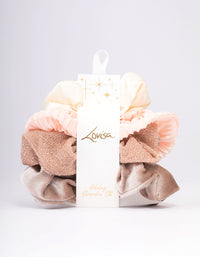 Ivory & Blush Christmas Hair Scrunchie Gift 4-Pack - link has visual effect only
