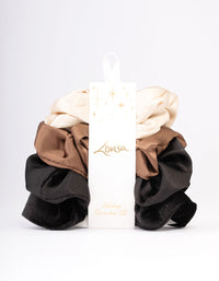 Black & Neutral Christmas Hair Scrunchie Gift 4-Pack - link has visual effect only
