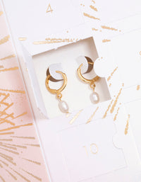 Gold Plated Freshwater Pearl 12 Days of Christmas Advent Calendar - link has visual effect only