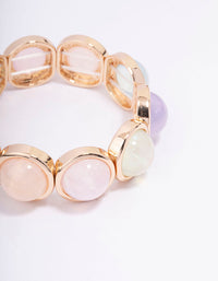 Gold Acrylic Iridescent Circle Bangle - link has visual effect only
