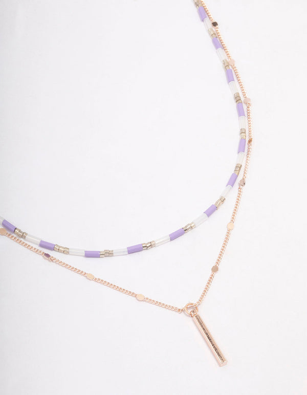 Rose Gold Layered Necklace Pack