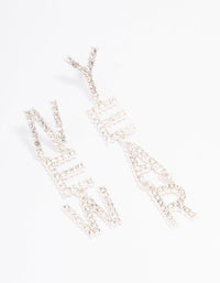 Silver New Year Drop Earrings - link has visual effect only