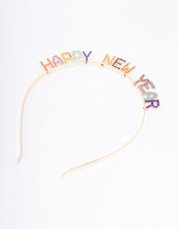 Gold Multi Happy New Year Headband - link has visual effect only