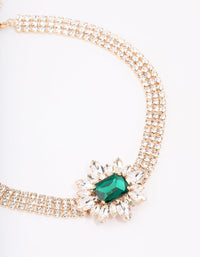 Gold Cupchain Emerald Choker - link has visual effect only