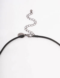 Black Flower Drop Y-Shape Necklace - link has visual effect only