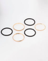 Black Diamante Bangle 5-Pack - link has visual effect only