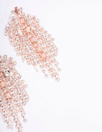 Rose Gold Mixed Stone Cupchain Drop Earrings - link has visual effect only