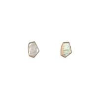 Irregular Shaped Pearl Coloured Stud Earrings - link has visual effect only