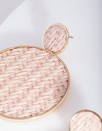 Pink Basket Weave Earrings - link has visual effect only