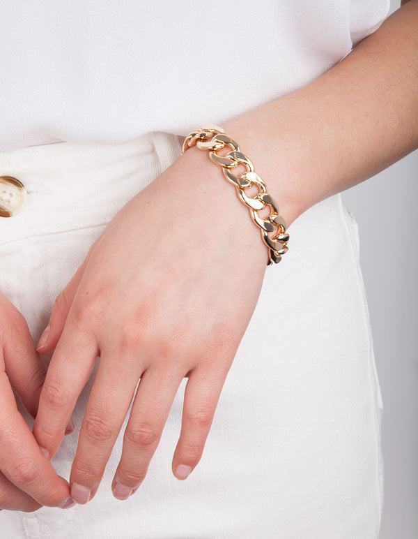 Shop Brooklyn Chunky Light Chain Bracelet in 14K Rose Gold Online