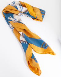 Mustard Luxe Horse Scarf - link has visual effect only