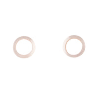 Rose Gold Smooth Open Circle Stud Earrings - link has visual effect only