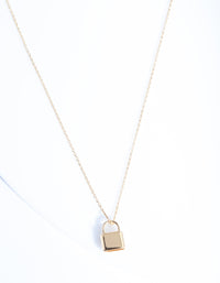 Gold Plated Sterling Silver Padlock Necklace - link has visual effect only