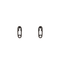 Solid Black Safety Pin Earrings - link has visual effect only