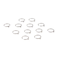 Rhodium Faux Body Ring Diamante 1Pack - link has visual effect only