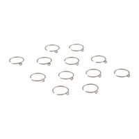 Rhodium Faux Body Ring Diamante 1Pack - link has visual effect only