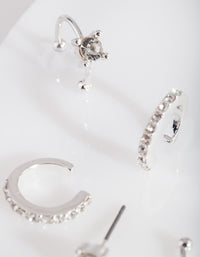 Silver Classic Diamante Ear Stack - link has visual effect only
