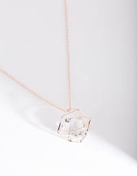Rose Gold Cage Gem Necklace - link has visual effect only