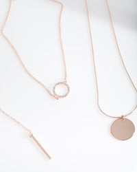 Rose Gold Circle Choker Pack - link has visual effect only