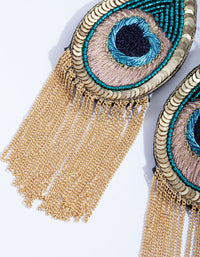 Peacock Chain Chandelier Earrings - link has visual effect only