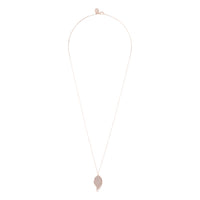 Rose Gold Glitter & Cut Out Leaf Pendant Necklace - link has visual effect only