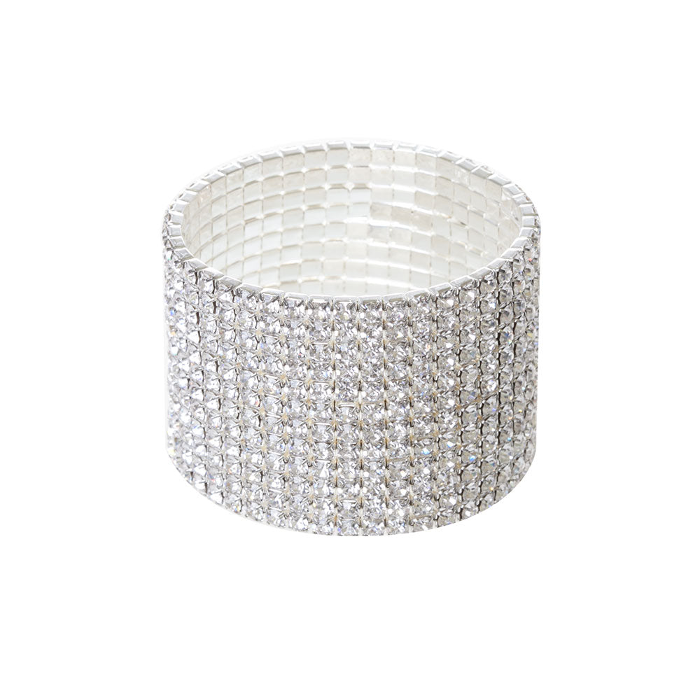 Silver Stretch Diamante Bracelet