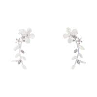 Pearlised Jewel Flower Vine Ear Cuff Two Pack - link has visual effect only