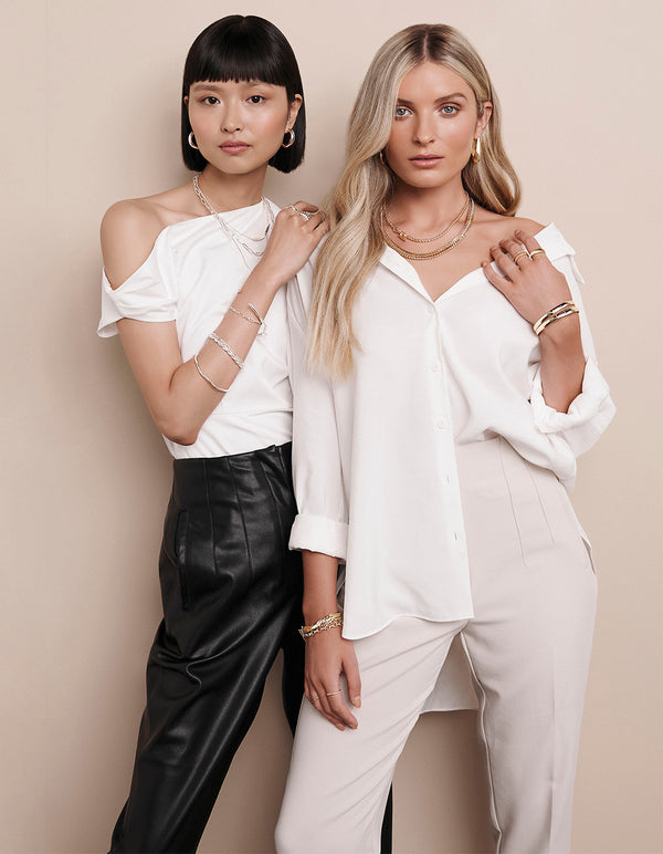 Gold Textured Ring 4-Pack