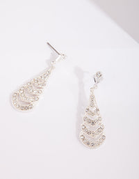 Silver Diamante Tier Mini Earrings - link has visual effect only