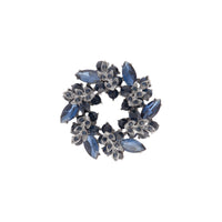 Navy Crystal Wreath Brooch - link has visual effect only