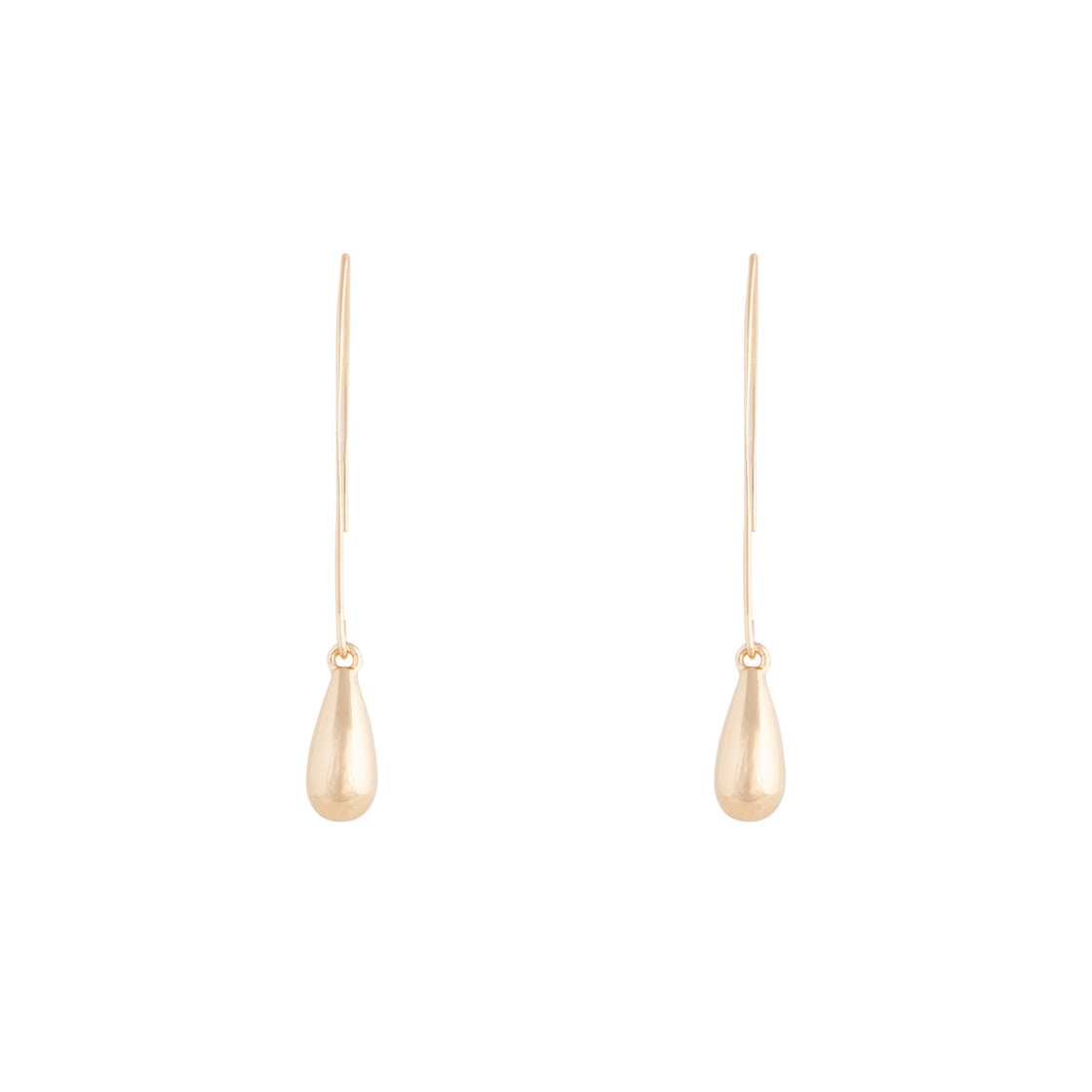 Gold Long Teardrop Earrings