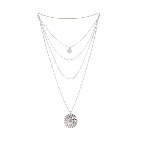 Multi Row Delicate Silver Filigree Choker