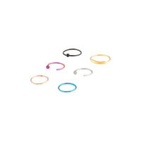 Mixed Coated Metal Ball Ring Nose Ring 6-Pack - link has visual effect only