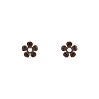 Black Daisy Stud Earrings - link has visual effect only