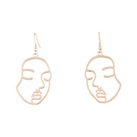 Gold Small Face Earrings - link has visual effect only